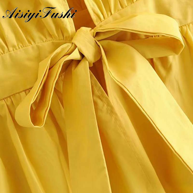 Aisiyifushi Ženske majice i bluze Ljeto 2020. Bluza Ženske pamučne svilene Ženske majice Šifonska košulja bez leđa Jednobojna bluza s O izrezom