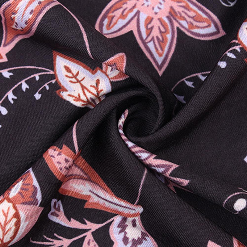 Cămașă pulover cu mânecă lungă, cu decolteu în V, cu imprimeu floral, la modă de vară