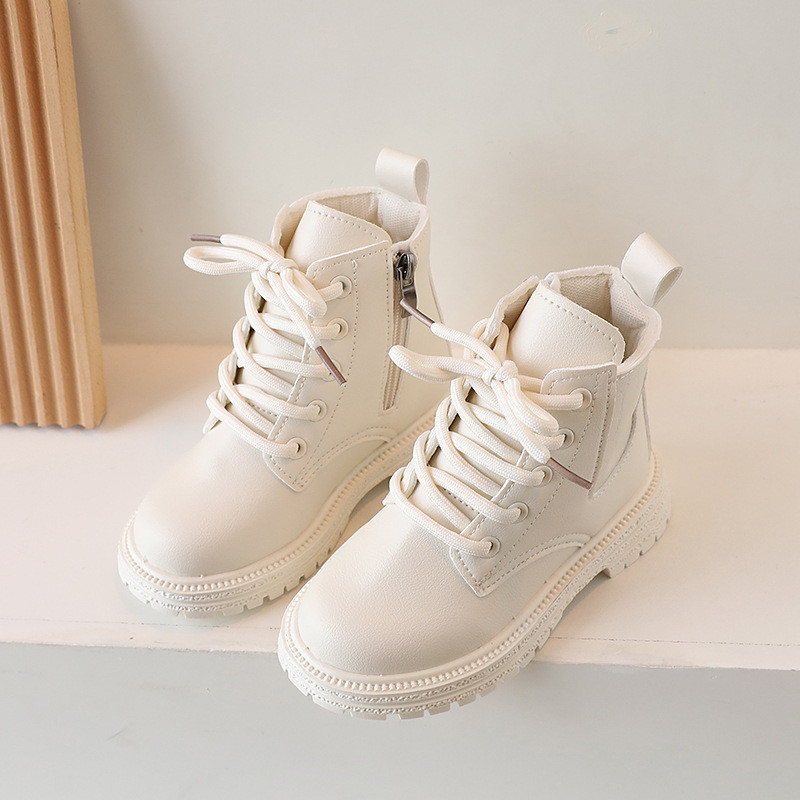 Bay kožne čizme Ležerne tenisice za dječake Kid Mekani potplat Kratke čizme Čizme za malu djecu Cipele za djevojčice Sapato Infantil Para Menina Zapatos