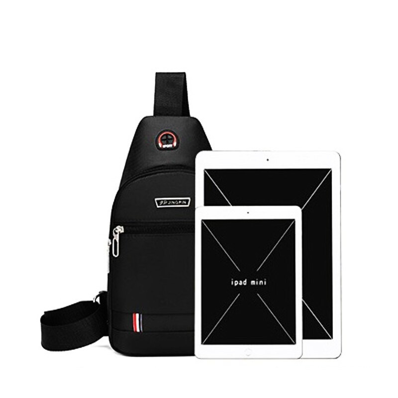 Moda Călătorie în aer liber Bărbați CrossBorder Piept mic Geantă de umăr din poliester Trend Leisure.