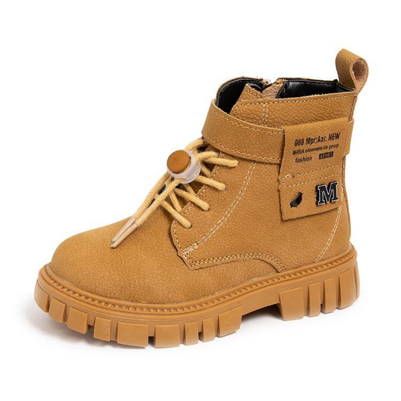 Lastele soojad saapad Laste tossud nahast saapad poistele Kummist libisemisvastased lumesaapad Moodsad nööriga talvejalatsid Botas Para Niñas