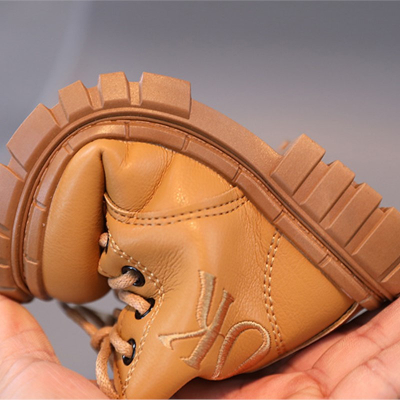 CAPSELLA KIDS Φθινοπωρινές χειμερινές μπότες μόδας για κορίτσια Κοντές μπότες για αγόρια Δερμάτινα μποτάκια νήπια κίτρινα παπούτσια Αθλητικά 21-36