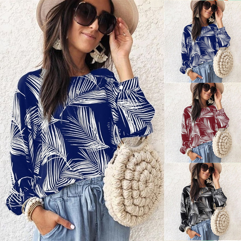 Cămașă Boho 2020, mărime mare, 5XL, pentru femei, cămașă imprimată cu mâneci lungi, cu decolteu floral, toamnă fierbinte, primăvară, bluză casual pentru femei