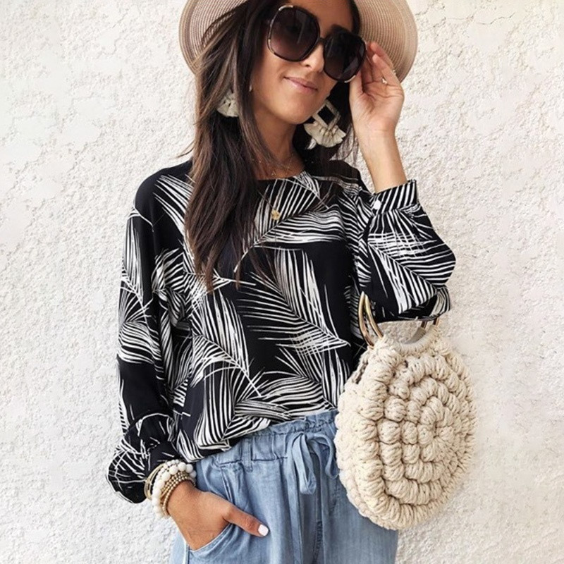 Cămașă Boho 2020, mărime mare, 5XL, pentru femei, cămașă imprimată cu mâneci lungi, cu decolteu floral, toamnă fierbinte, primăvară, bluză casual pentru femei