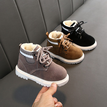 Νέα παιδικά φθινοπωρινά χειμωνιάτικα παπούτσια Παιδικά μπότες μόδας για αγόρια κορίτσια Βρεφικά παιδικά ζεστά μποτάκια Baby boy παπούτσια με μέγεθος γούνας 21-30