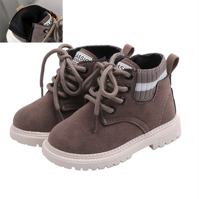 Uued Beebi sügistalvised jalatsid Moodsad lastesaapad poistele Tüdrukutele Beebidele Lastele Soojad Saapad Beebipoiste jalatsid karusnahaga Suurus 21-30