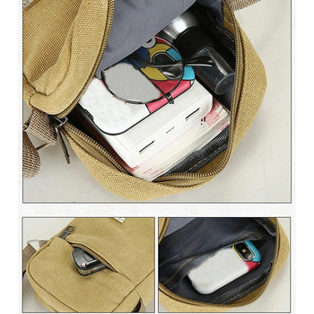 2022 Мъжка модна платнена малка чанта Ежедневни мъжки мини ръчни чанти Мъжки чанти през рамо през рамо за мъже Портмонета и чанти