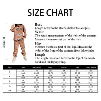 Дамски анцуг Ежедневни едноцветни спортни костюми с дълъг ръкав и качулка Есенни топли суичъри с качулка и дълги панталони Комплекти от две части от полар