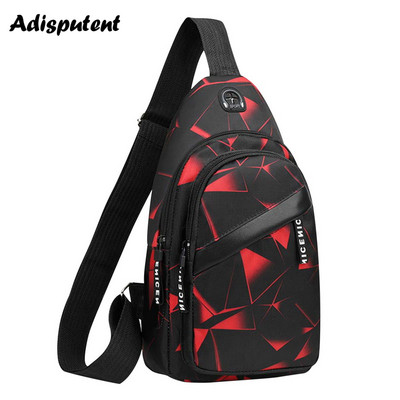 USB-töltős mellkastáska Alkalmi hevedertáska férfiaknak válltáska, férfi lopásgátló multifunkciós táskák sport utazócsomag
