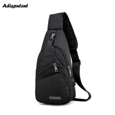 USB-töltős mellkastáska Alkalmi hevedertáska férfiaknak válltáska, férfi lopásgátló multifunkciós táskák sport utazócsomag
