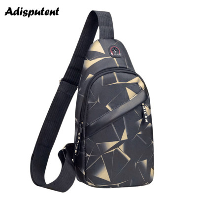 USB-töltős mellkastáska Alkalmi hevedertáska férfiaknak válltáska, férfi lopásgátló multifunkciós táskák sport utazócsomag