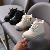 Nove dječje čizme iz 2023. Ležerne jesenske zimske kožne sportske cipele za dječake i djevojčice, modne čizme za snijeg, tople čizme za djecu i djevojčice