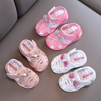 Обувки за момиче Нехлъзгащи се меки бебешки обувки Летни сандали за принцеси Детски бебета Детски плажни сандали за момичета SBA010