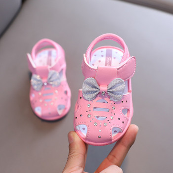 Обувки за момиче Нехлъзгащи се меки бебешки обувки Летни сандали за принцеси Детски бебета Детски плажни сандали за момичета SBA010