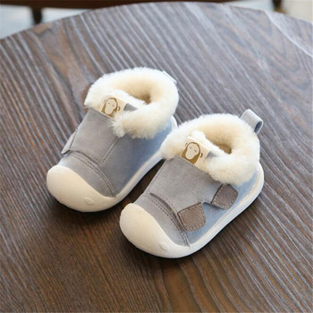 2022 Χειμερινές βρεφικές μπότες για νήπια First Walkers Boy Αντιολισθητικές Παιδικές Μπότες Ζεστές βελούδινες μπότες για αγόρια Snow Boots Αθλητικά παπούτσια με μαλακή σόλα εξωτερικού χώρου