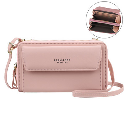 Nové dámske kabelky, kožené kabelky cez rameno, dámske dvojvrstvové veľkokapacitné crossbody kabelky, držiaky na karty, prenosná kabelka