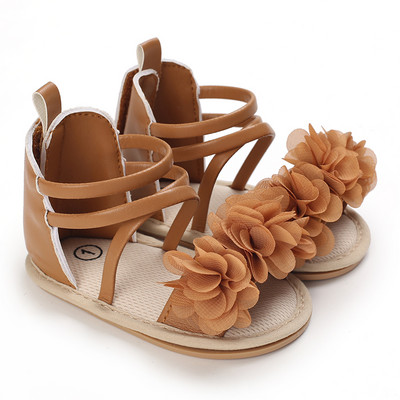 Suvised imikud, tüdrukud, moekingad väikelapsed, sandaalid, pehmed kummist tald, libisemisvastased lilled, pitsid, võrevoodi, esimene jalutuskäru 0-18M