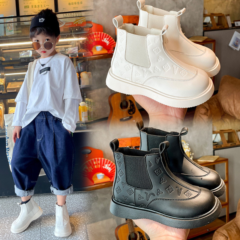 Dječje modne čizme Djevojački britanski stil Kvalitetne kožne čizme do gležnja za dječake Mekani potplat Tople plišane zimske čizme Vel. 23-36