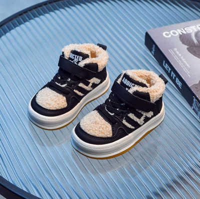 Tople cipele za dječake Jesen Zima 2023. Novi stil Velike pamučne cipele princeza za male djevojčice Britanski stil Dječja plišana ležerna cipela