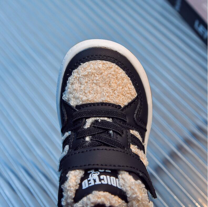 Tople cipele za dječake Jesen Zima 2023. Novi stil Velike pamučne cipele princeza za male djevojčice Britanski stil Dječja plišana ležerna cipela