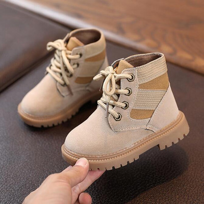 Nové jesenné detské topánky 2023 s gumenou podrážkou, detské turistické pracovné topánky, unisex, chlapčenské a dievčenské, šnurovacie členkové topánky, veľkosť 21-30