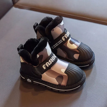 Χειμερινές μπότες Martin για παιδιά PU Δερμάτινες αδιάβροχες μπότες για το χιόνι Κορεατικό στυλ Συνονθύλευμα μόδας για αγόρια παπούτσια για κορίτσια