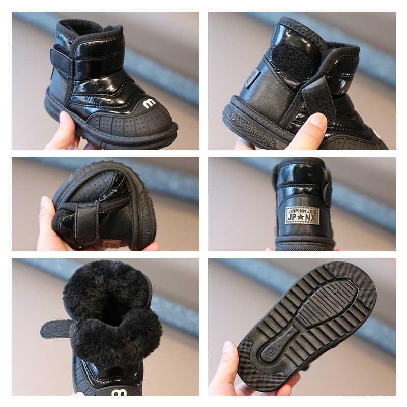 Kruleepo Lapsed Lapsed Veekindlad PU lumesaapad Beebid Tüdrukud Poisid Sügistalvised Moodsaapad Vabaaja nahast puuvillased kingad Schuhe