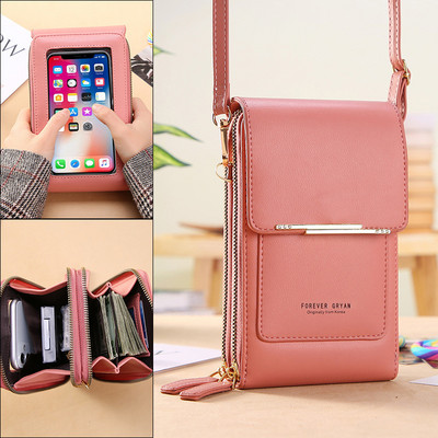 Új női kézitáskák Női Pu bőr válltáskák Érintőképernyős telefon pénztárca Crossbody táska Nagy kapacitású kézitáska Dropshipping