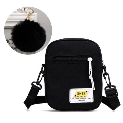 2023. Platnena ženska torba preko ramena Trend Mala torbica na rame Korejska jednobojna studentska torba za telefon Jednostavna torbica s patentnim zatvaračem