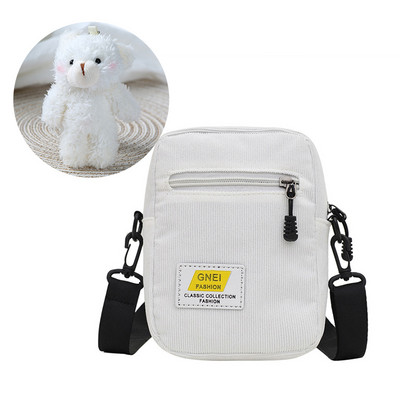 2023. Platnena ženska torba preko ramena Trend Mala torbica na rame Korejska jednobojna studentska torba za telefon Jednostavna torbica s patentnim zatvaračem