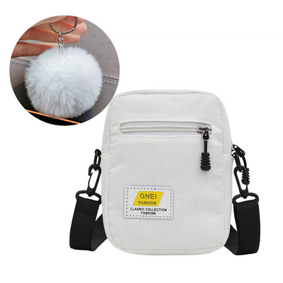 2023. Platnena ženska torba preko ramena Trend Mala torbica na rame Korejska jednobojna studentska torba za telefon Jednostavna torbica s patentnim zatvaračem