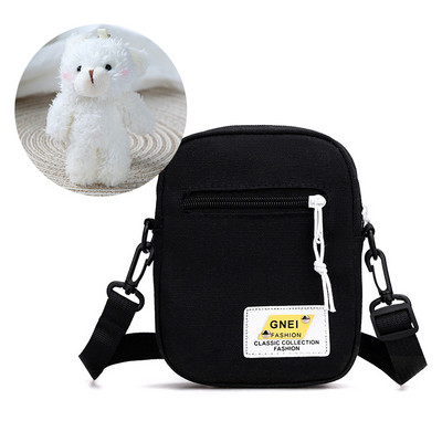 2023. Platnena ženska torba preko ramena Trend Mala torbica na rame Korejska jednobojna studentska torba za telefon Jednostavna torbica s patentnim zatvaračem