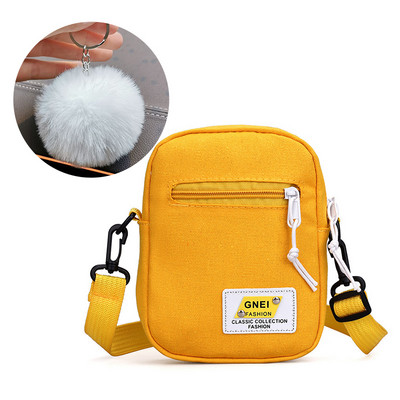 2023. Platnena ženska torba preko ramena Trend Mala torbica na rame Korejska jednobojna studentska torba za telefon Jednostavna torbica s patentnim zatvaračem