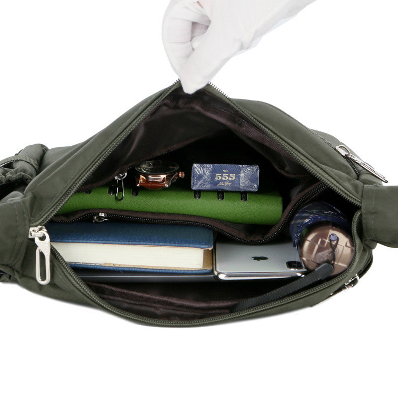 Juhuslik meeste õlakott Pritsmekindel nailonist Oxfordi suure mahutavusega Horisonta Crossbody kott veetassi küljetaskuga