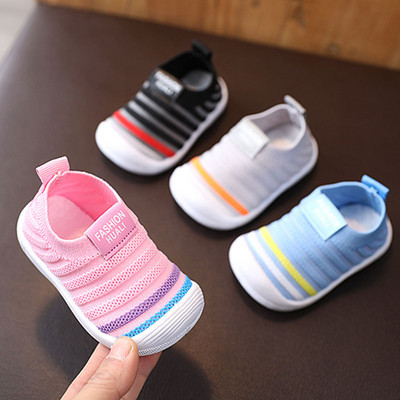 Baby First Walkers Kötött csecsemőcipők Tipegő Lányok Puha Talp Beltéri Alkalmi Cipők Fiúnak 1 év Zapatos Tavaszi Ősz