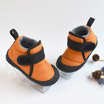 Ранни зимни бебешки ботуши за сняг Деца плюс кадифени памучни обувки Момчета Момичета Удобни топли зимни ботуши Детски къси ботуши