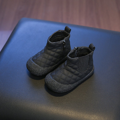 Cizme de zăpadă pentru copii de toamnă și iarnă Pantofi din bumbac pentru bebeluși cu talpă moale înaltă Botine pentru băieți și fete