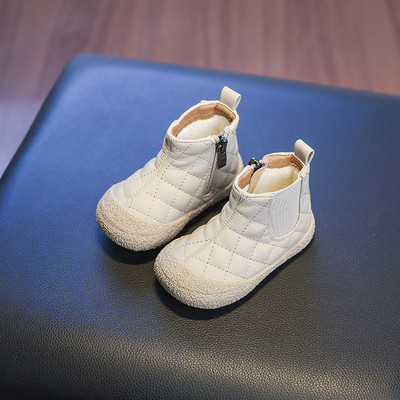 Cizme de zăpadă pentru copii de toamnă și iarnă Pantofi din bumbac pentru bebeluși cu talpă moale înaltă Botine pentru băieți și fete