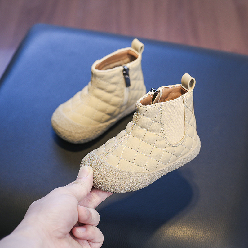 Cizme de zăpadă pentru copii de toamnă și iarnă Pantofi din bumbac pentru bebeluși cu talpă moale înaltă Botine pentru băieți și fete