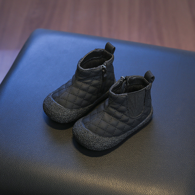Cizme de zăpadă pentru copii de toamnă și iarnă Pantofi din bumbac pentru bebeluși cu talpă moale înaltă Botine pentru băieți și fete