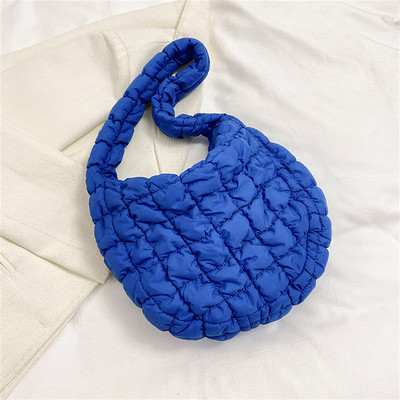 Ženska torba za kupovinu skitnica u 10 boja, prošiveni karirani dizajn, najlon i pamuk, torbe preko ramena, trend ženske torbe velikog kapaciteta