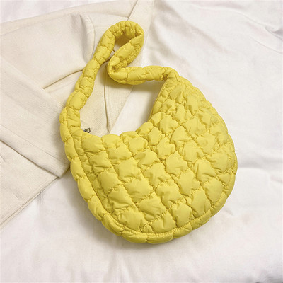 Ženska torba za kupovinu skitnica u 10 boja, prošiveni karirani dizajn, najlon i pamuk, torbe preko ramena, trend ženske torbe velikog kapaciteta