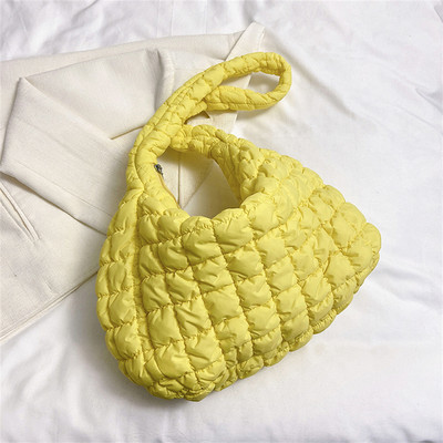 Ženska torba za kupovinu skitnica u 10 boja, prošiveni karirani dizajn, najlon i pamuk, torbe preko ramena, trend ženske torbe velikog kapaciteta