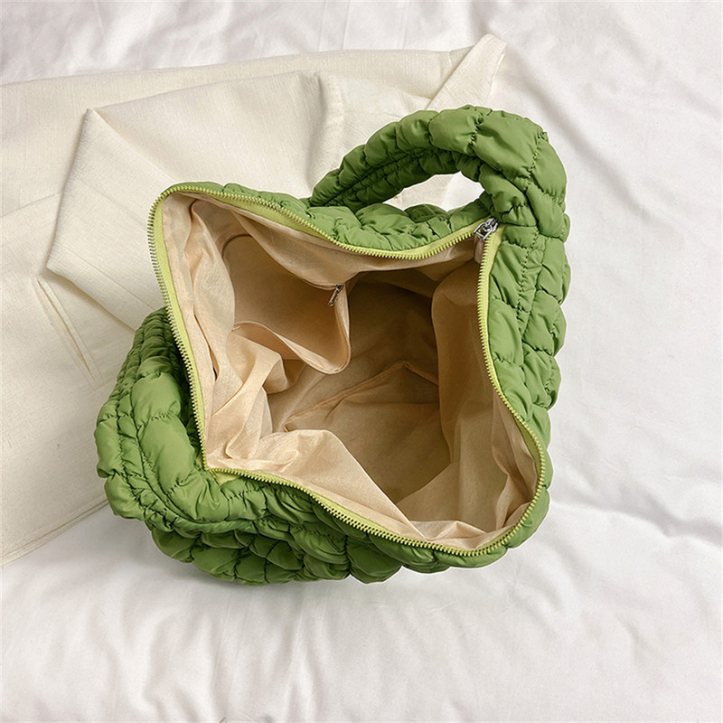 Ženska torba za kupovinu skitnica u 10 boja, prošiveni karirani dizajn, najlon i pamuk, torbe preko ramena, trend ženske torbe velikog kapaciteta