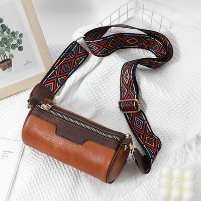 Ženske torbe preko ramena sa širokim remenom Vintage Jednobojna ženska torba na rame od PU kože Bucket Torba preko ramena Dizajnerske luksuzne ručne torbe