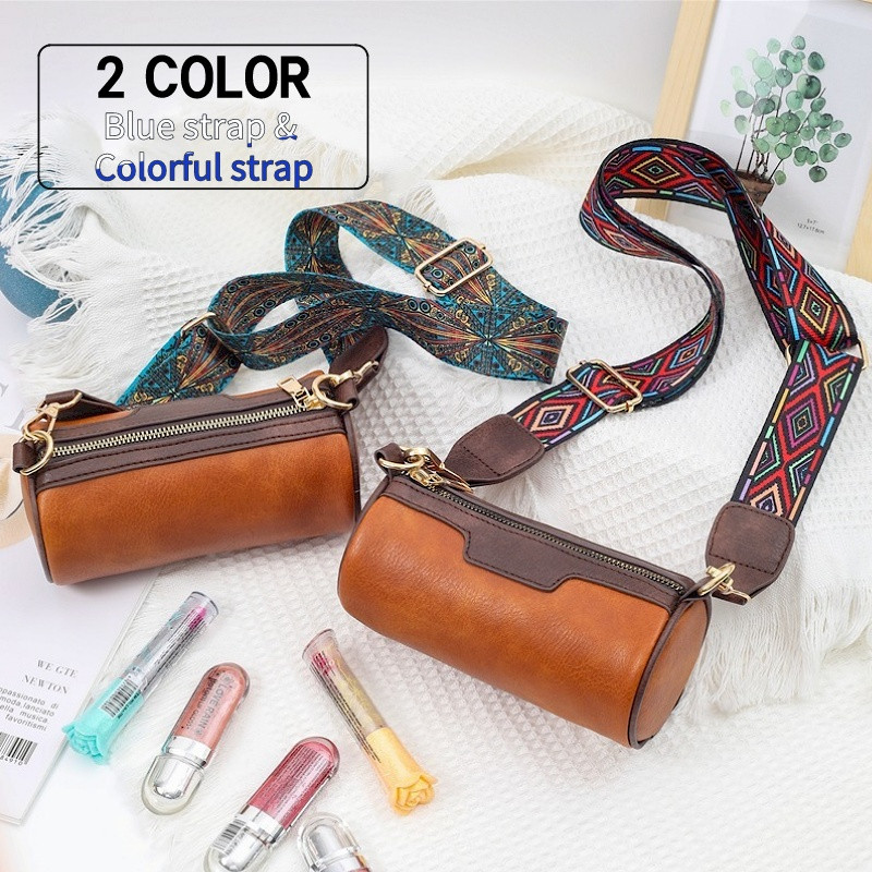 Ženske torbe preko ramena sa širokim remenom Vintage Jednobojna ženska torba na rame od PU kože Bucket Torba preko ramena Dizajnerske luksuzne ručne torbe