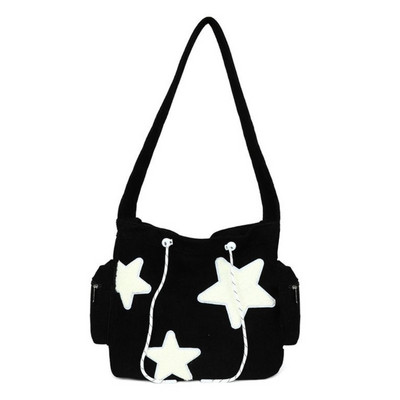 Ženska torba preko ramena od samta sa zvjezdastim uzorkom Ležerna velika ženska torba Jednostavna torba na rame velikog kapaciteta Djevojačka putna školska torba Ručna torba