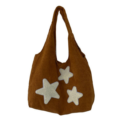 Ženska torba preko ramena od samta sa zvjezdastim uzorkom Ležerna velika ženska torba Jednostavna torba na rame velikog kapaciteta Djevojačka putna školska torba Ručna torba