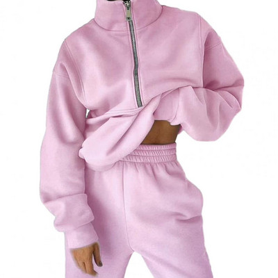 Set de trening pentru femei Set de pantaloni de hanorac Set elegant de două piese pentru femei pentru sporturile de toamnă de iarnă Trening confortabil pentru ocazional