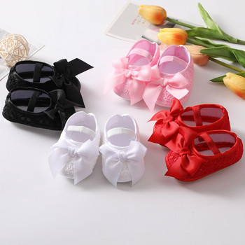 Обувки за новородени момичета Памук Сладки малки деца Мека подметка Обувки за принцеса с пеперуда Пролет Есен Първи проходилки Подарък за рожден ден